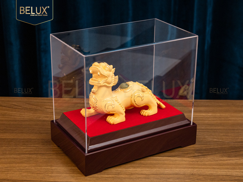 Tượng Tỳ Hưu dát vàng cát&nbsp;15x7.5x11cm